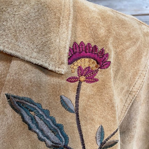 ✨🌸Gorgeous Boho/Western Tan Suede Jacket - Picture 6 of 8